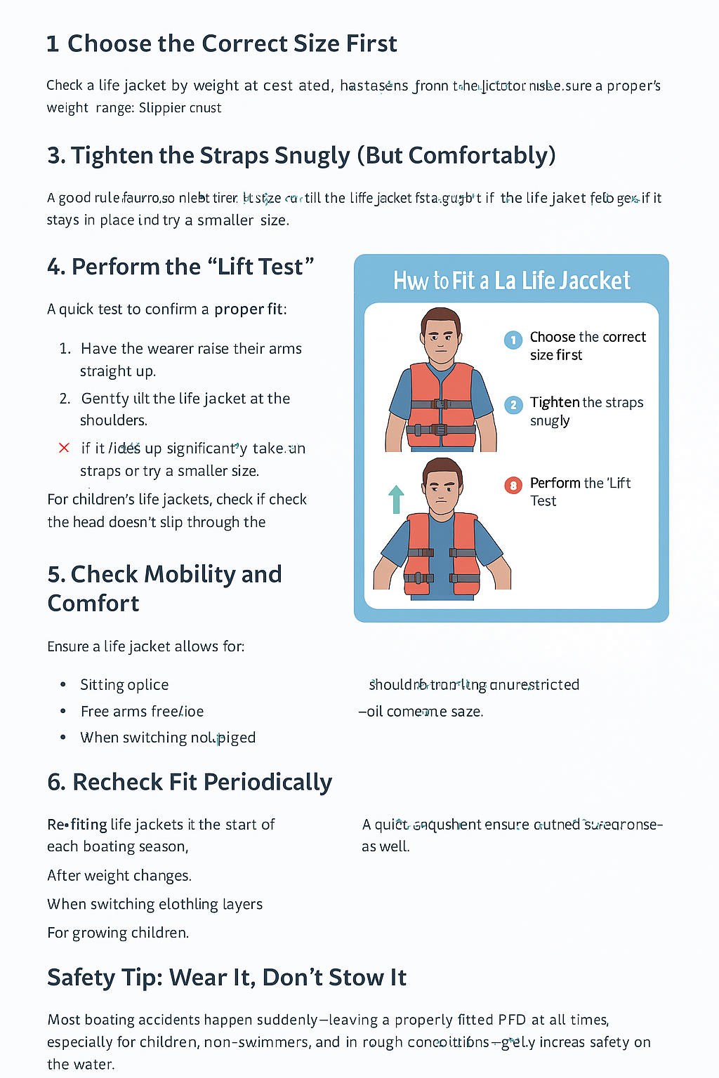 Fitting a Life Jacket
