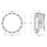 RIGID Industries 360-Series RGBW 9" Offroad Lamp Spot Beam w/RGBW Backlight Pods - Single [36422]