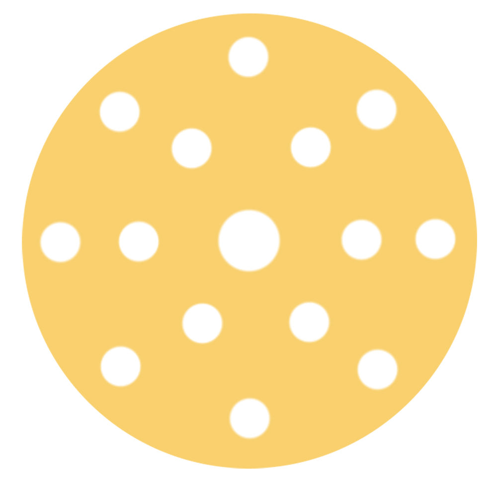 RUPES MULTIPURPOSE Paper Abrasive Discs 150mm (6") - 15 Holes - P40 Grit *Box of 50pcs [9.45PD040]